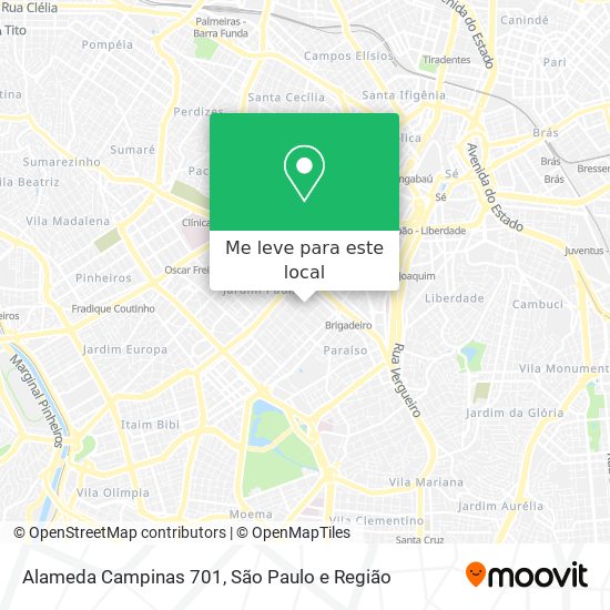 Alameda Campinas 701 mapa