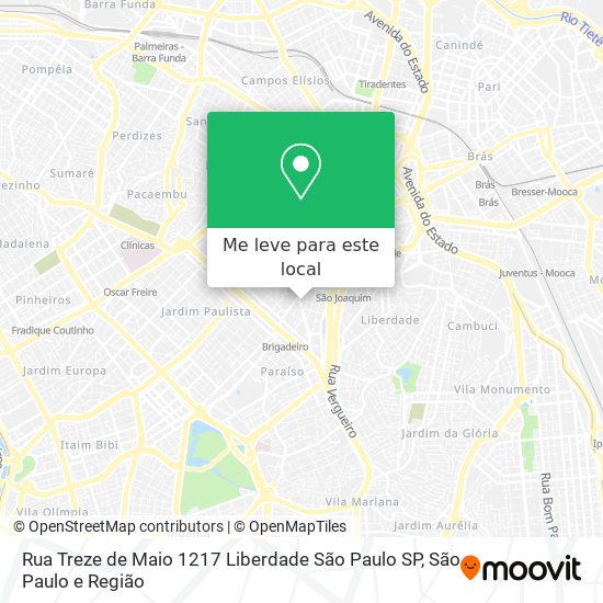 Rua Treze de Maio  1217   Liberdade   São Paulo   SP mapa