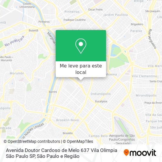 Avenida Doutor Cardoso de Melo  637   Vila Olímpia  São Paulo   SP mapa