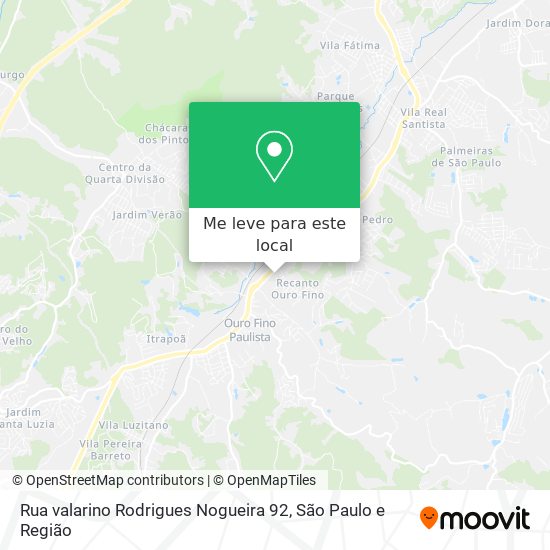 Rua valarino Rodrigues Nogueira 92 mapa