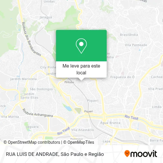 RUA LUIS DE ANDRADE mapa