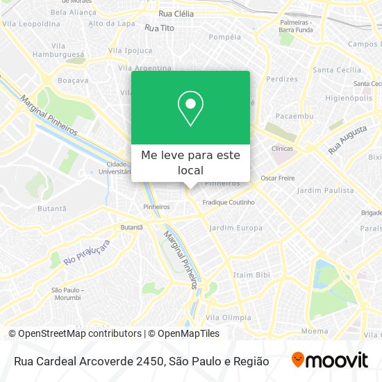 Rua Cardeal Arcoverde  2450 mapa