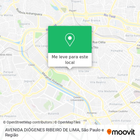 AVENIDA DIÓGENES RIBEIRO DE LIMA mapa