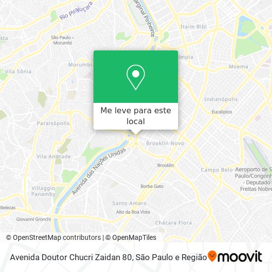 Avenida Doutor Chucri Zaidan 80 mapa