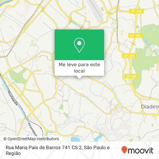 Rua Maria Pais de Barros 741 CS 2 mapa