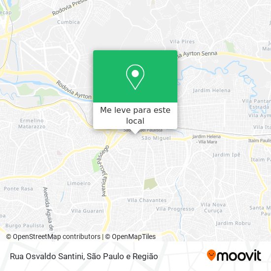 Rua Osvaldo Santini mapa