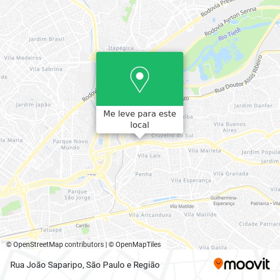 Rua João Saparipo mapa