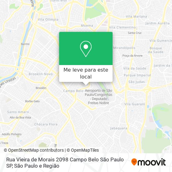 Rua Vieira de Morais  2098   Campo Belo   São Paulo   SP mapa