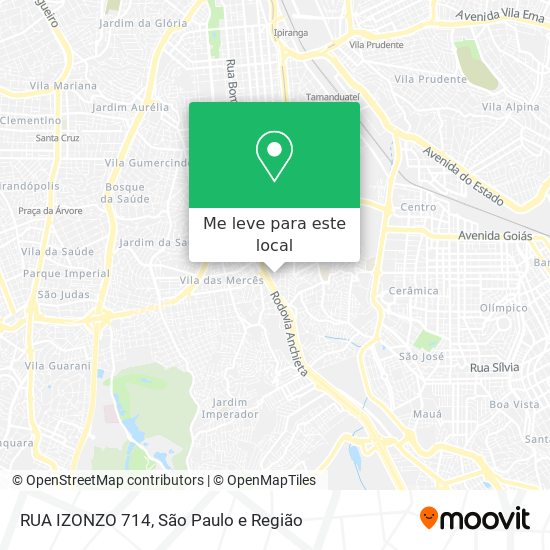 RUA IZONZO 714 mapa