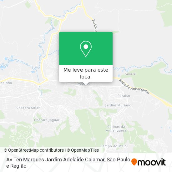 Av  Ten  Marques   Jardim Adelaide  Cajamar mapa