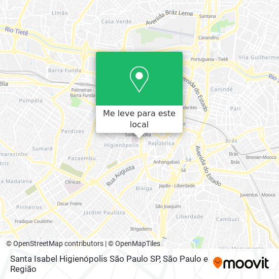 Santa Isabel   Higienópolis   São Paulo   SP mapa
