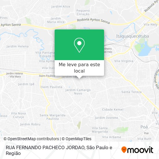 RUA FERNANDO PACHECO JORDAO mapa