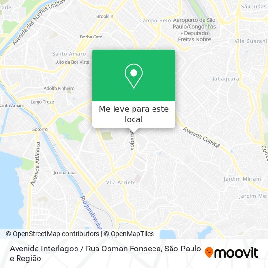 Avenida Interlagos / Rua Osman Fonseca mapa