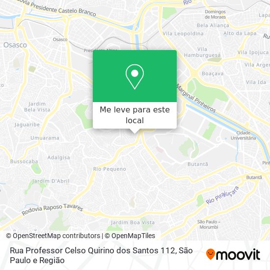 Rua Professor Celso Quirino dos Santos 112 mapa