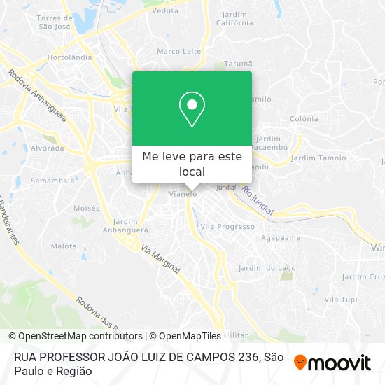 RUA PROFESSOR JOÃO LUIZ DE CAMPOS  236 mapa