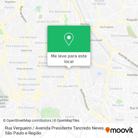 Rua Vergueiro / Avenida Presidente Tancredo Neves mapa