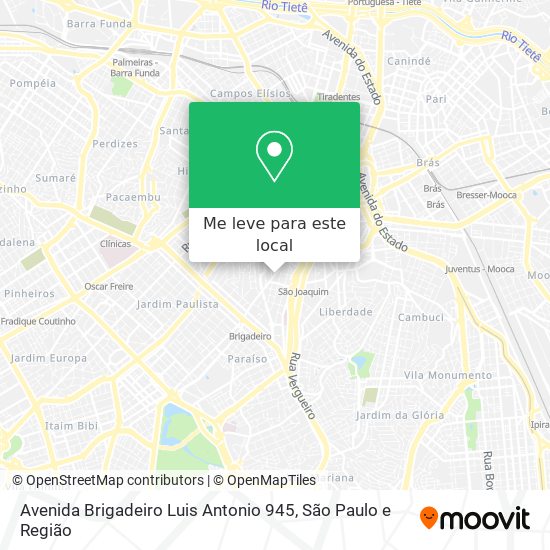 Avenida Brigadeiro Luis Antonio 945 mapa