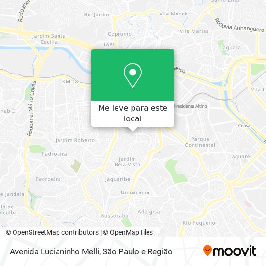 Avenida Lucianinho Melli mapa