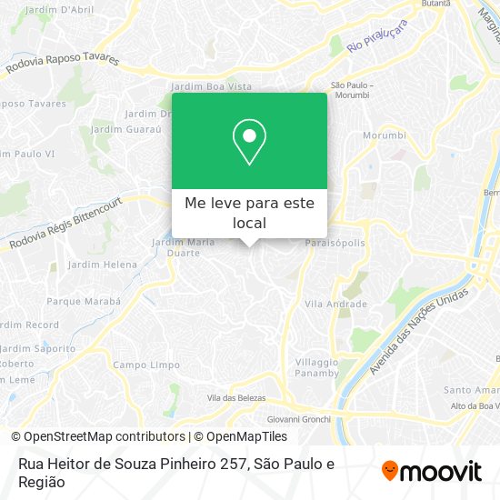 Rua Heitor de Souza Pinheiro  257 mapa
