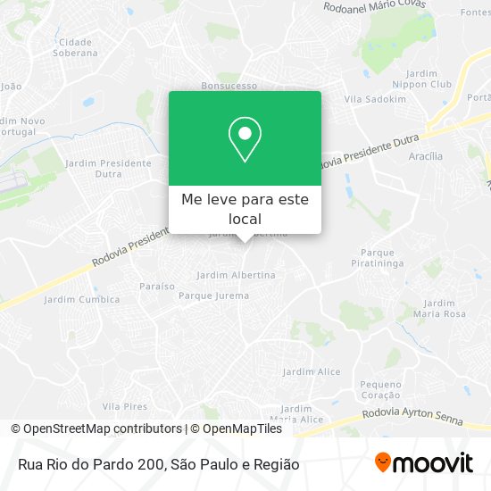 Rua Rio do Pardo  200 mapa
