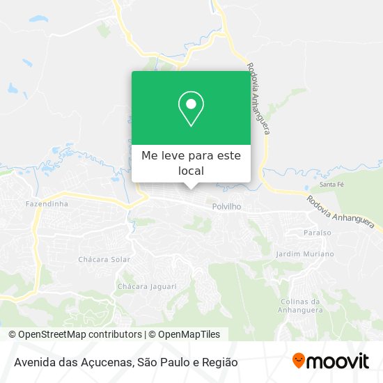 Avenida das Açucenas mapa
