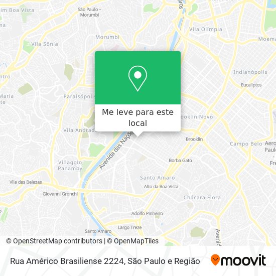 Rua Américo Brasiliense  2224 mapa