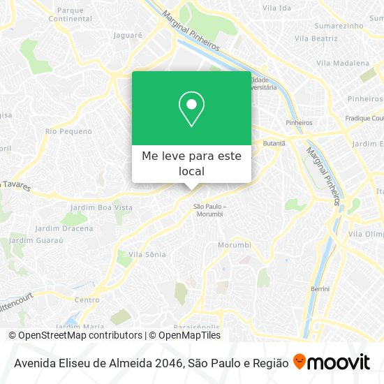 Avenida Eliseu de Almeida 2046 mapa