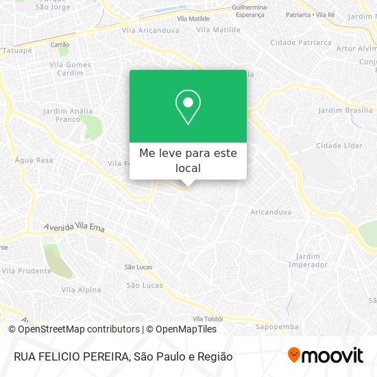 RUA FELICIO PEREIRA mapa