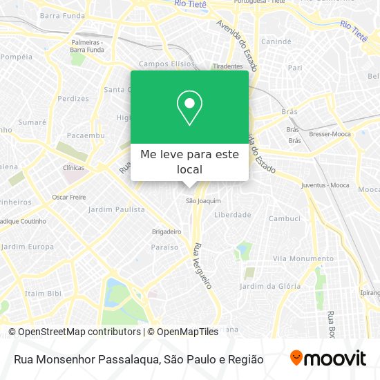 Rua Monsenhor Passalaqua mapa