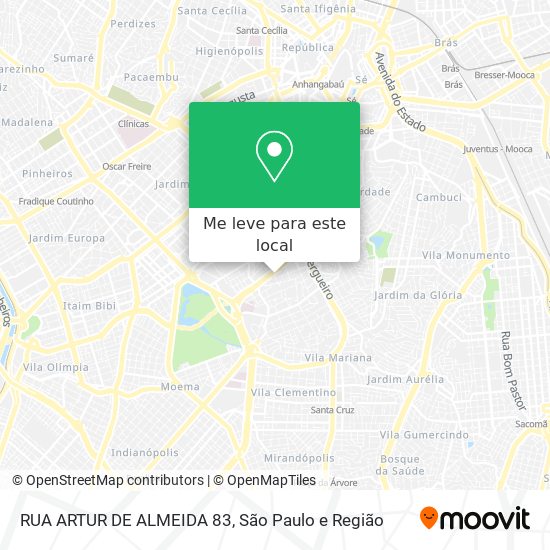 RUA ARTUR DE ALMEIDA  83 mapa