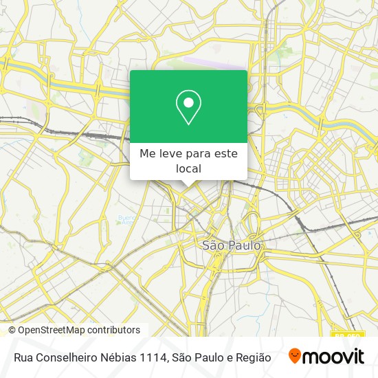 Rua Conselheiro Nébias 1114 mapa