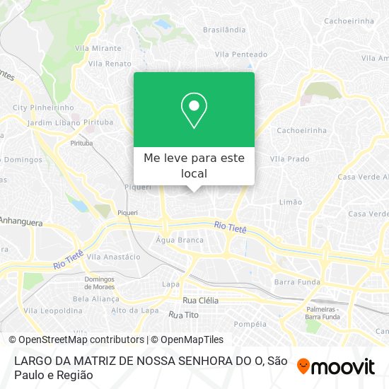 LARGO DA MATRIZ DE NOSSA SENHORA DO O mapa