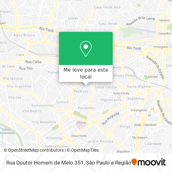 Rua Doutor Homem de Melo 351 mapa