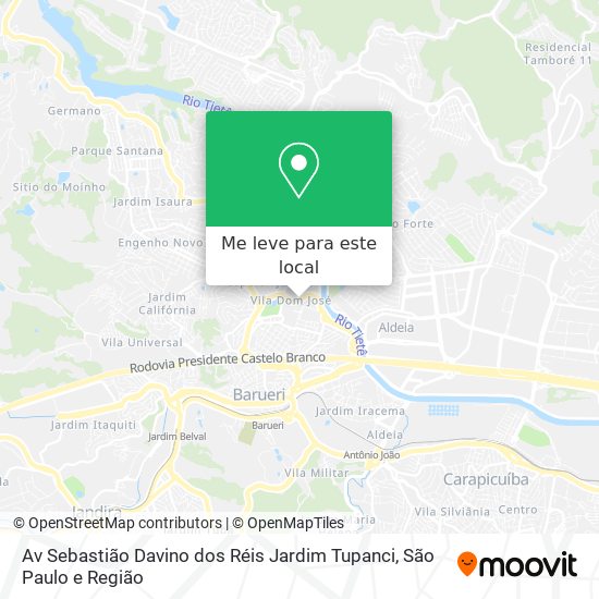 Av  Sebastião Davino dos Réis  Jardim Tupanci mapa