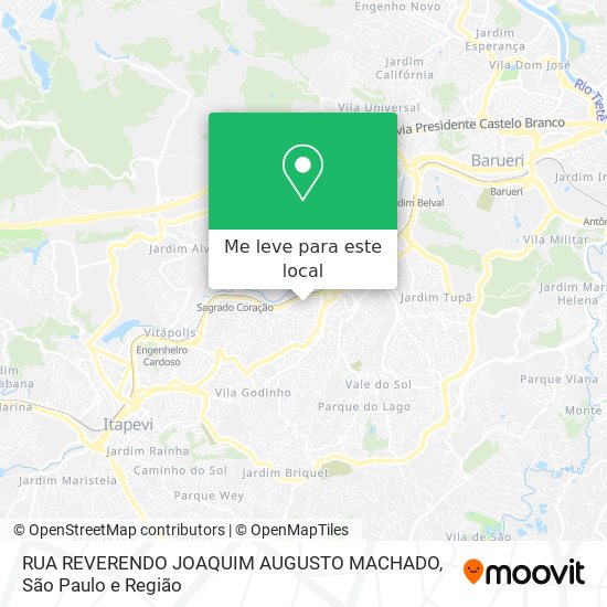 RUA REVERENDO JOAQUIM AUGUSTO MACHADO mapa