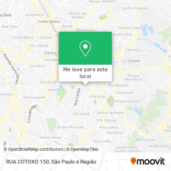 RUA COTOXO 150 mapa