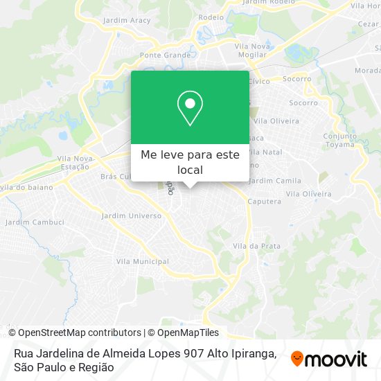 Rua Jardelina de Almeida Lopes  907   Alto Ipiranga mapa