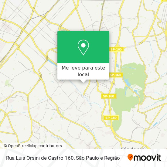 Rua Luis Orsini de Castro  160 mapa
