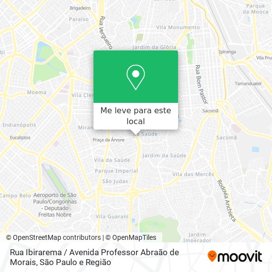 Rua Ibirarema / Avenida Professor Abraão de Morais mapa