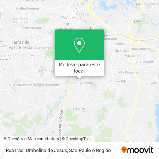 Rua Iraci Umbelina de Jesus mapa