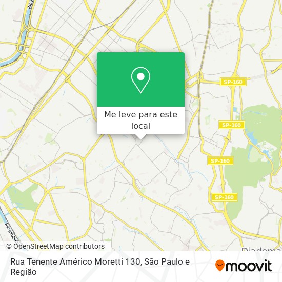 Rua Tenente Américo Moretti 130 mapa