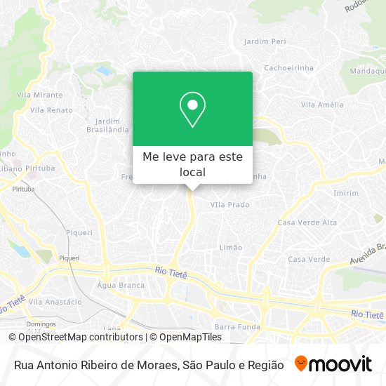 Rua Antonio Ribeiro de Moraes mapa