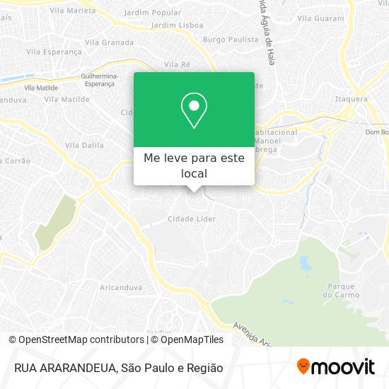 RUA ARARANDEUA mapa