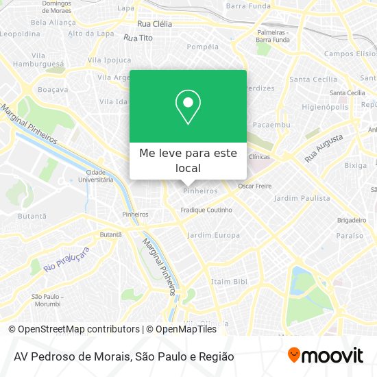 AV Pedroso de Morais mapa