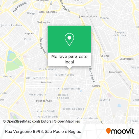 Rua Vergueiro 8993 mapa