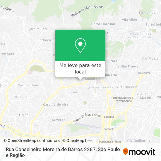 Rua Conselheiro Moreira de Barros 2287 mapa