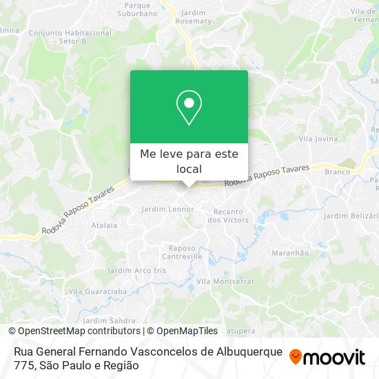 Rua General Fernando Vasconcelos de Albuquerque 775 mapa