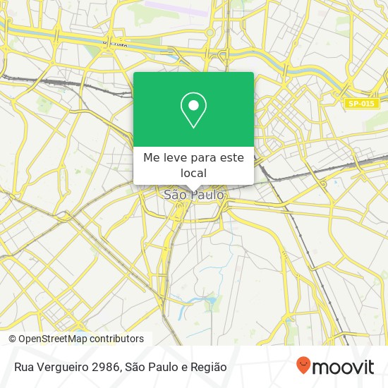 Rua Vergueiro 2986 mapa