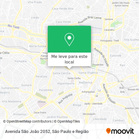 Avenida São João 2052 mapa