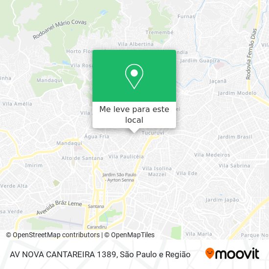 AV NOVA CANTAREIRA 1389 mapa